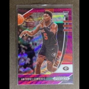🔥 Anthony Edwards Rookie card (RC) Rare purple wave Prizm SP Timberwolves NBA